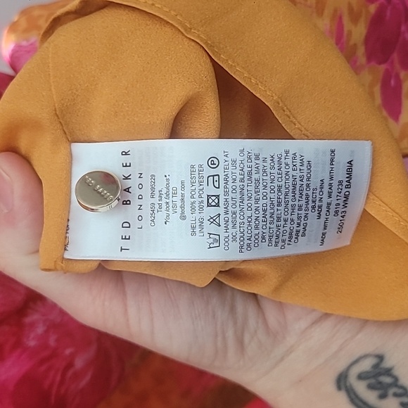 Ted Baker Bambia Floral Tiered Belted Maxi Dress Size 2 - Picture 2 of 4